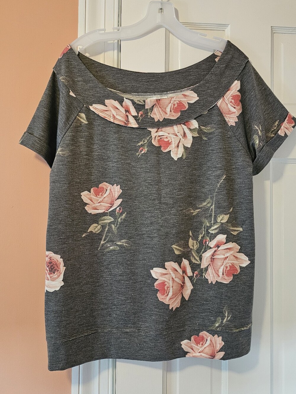 Floral Boatneck Top